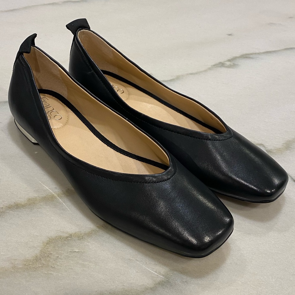 Franco Sarto Ailee Ballet Flats size 7 Black Leather